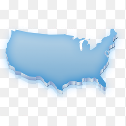 立体美国地图