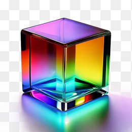 彩色玻璃立方体