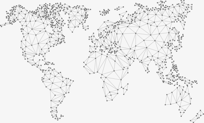 科技线条世界地图