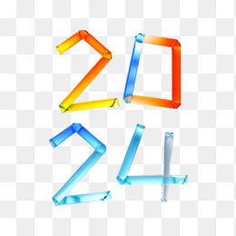 创意2024年玻璃字体