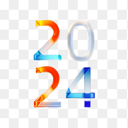 创意2024年玻璃字体