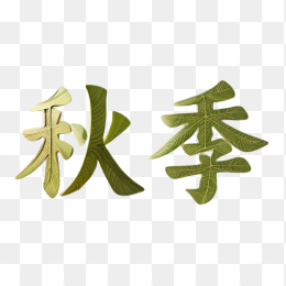 秋天树叶字体