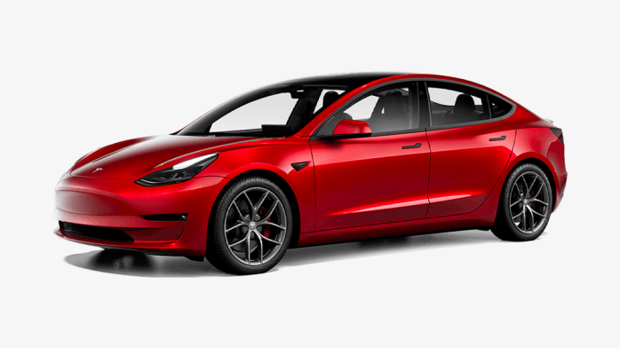 红色特斯拉model 3