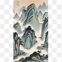 中国风水墨山水画