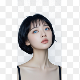 时尚短发美女写真