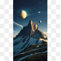 震撼大山星空手机壁纸