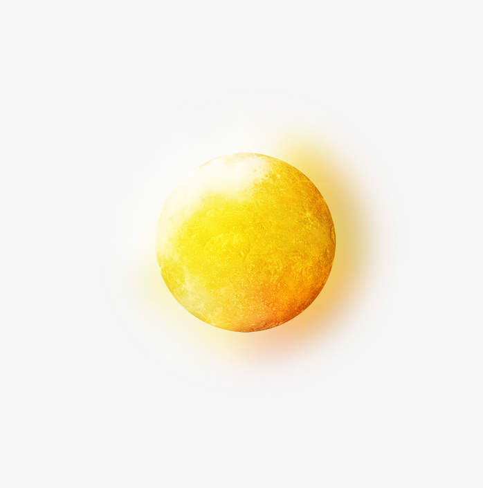 月亮圆形暖黄图形免抠图素材