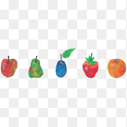 五种卡通手绘水果