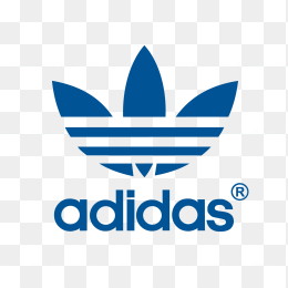 蓝色adidas三叶草logo