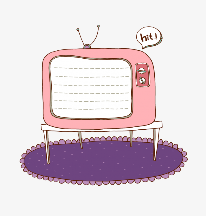 卡通粉色电视边框
