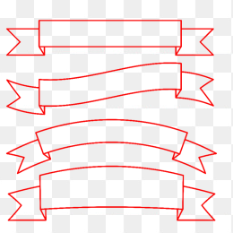 红色丝带边框