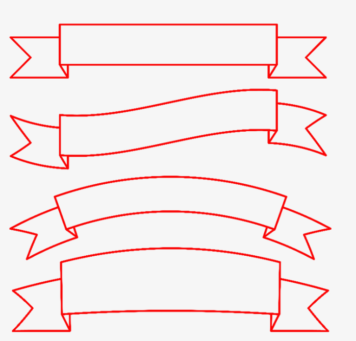 红色丝带边框