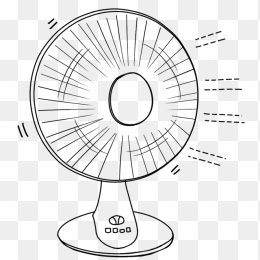 卡通电风扇简笔画