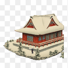 古风建筑免扣