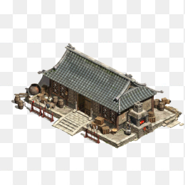 古风建筑免扣