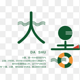 大暑艺术字