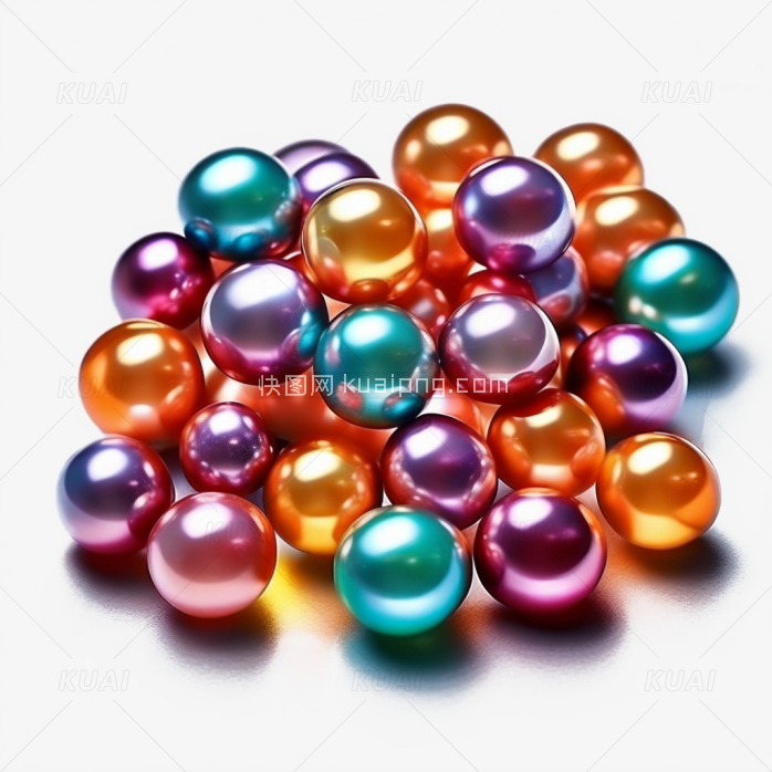 彩色质感珍珠球