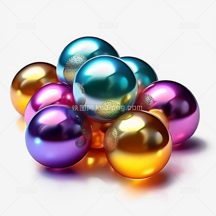 彩色质感珍珠球