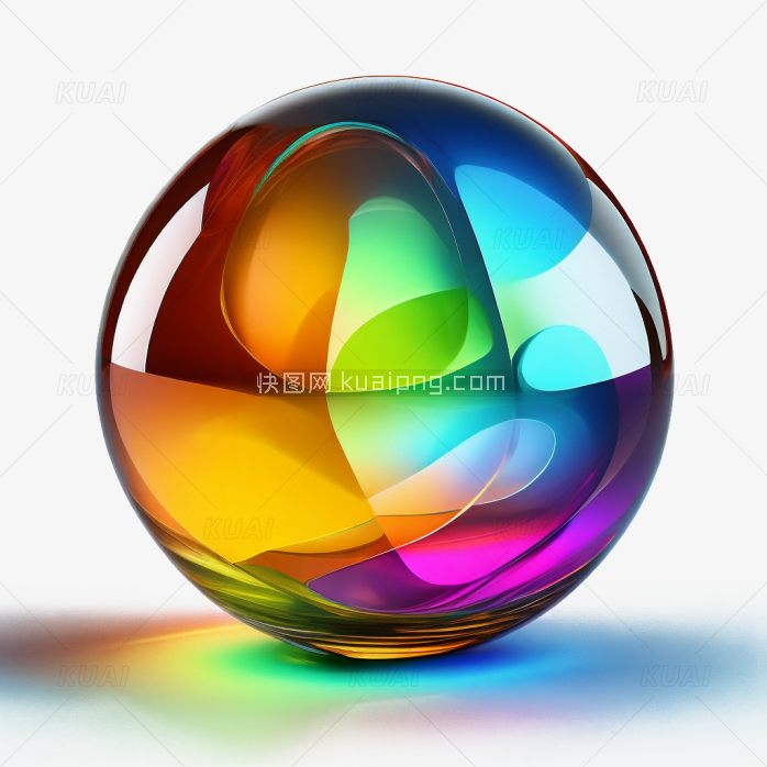 炫彩玻璃球体