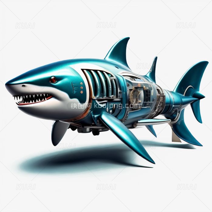 3D机械鲨鱼
