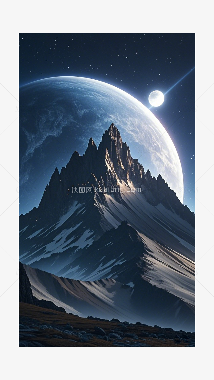 震撼大山星空手机壁纸